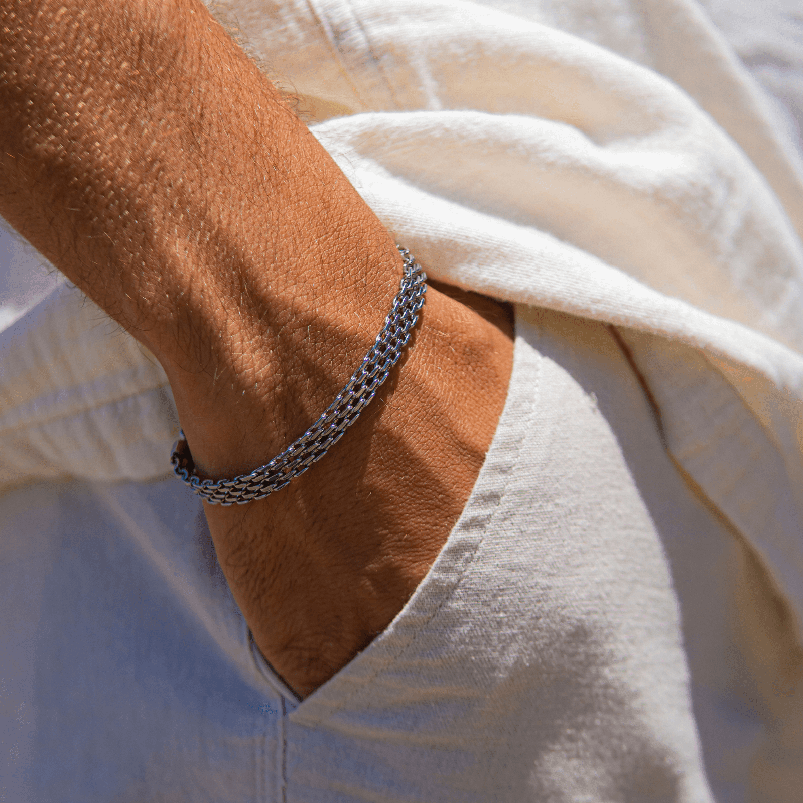 Pulseira Masculina Chain | Estilo Robusto e Minimalista