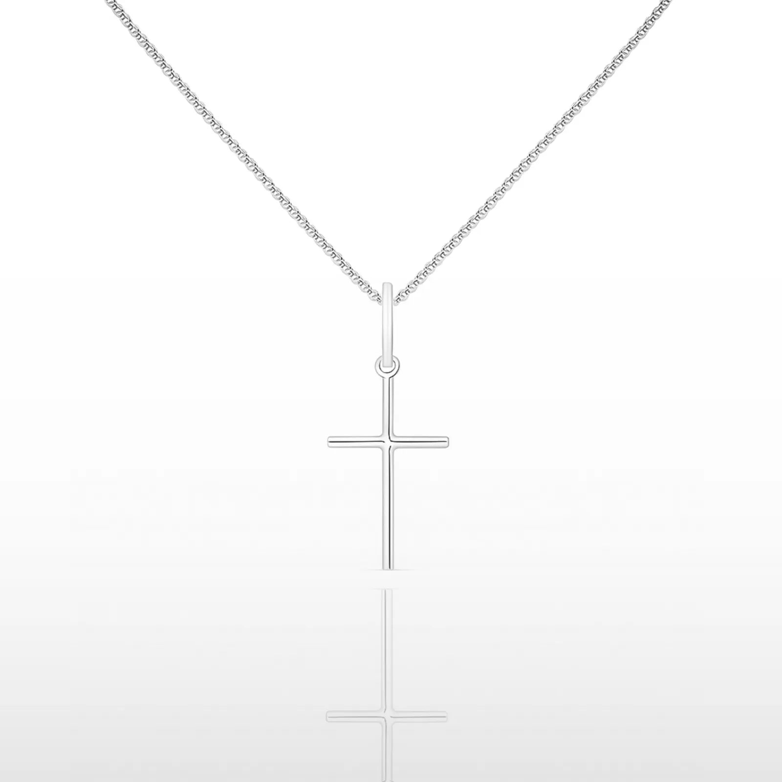 Colar Prata 925 Cruz Simples com Corrente Veneziana – Design Elegante e Atrevido