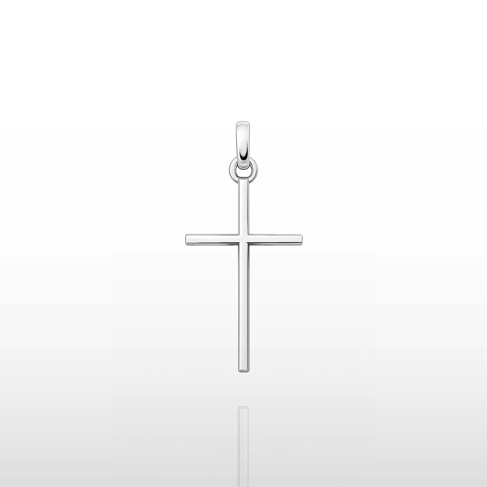 Pingente de Prata Crucifixo - Prata Maciça 925 com acabamento brilhante e design elegante em formato de cruz